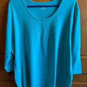 Liz & Me Turquoise Size 2X 22/24w